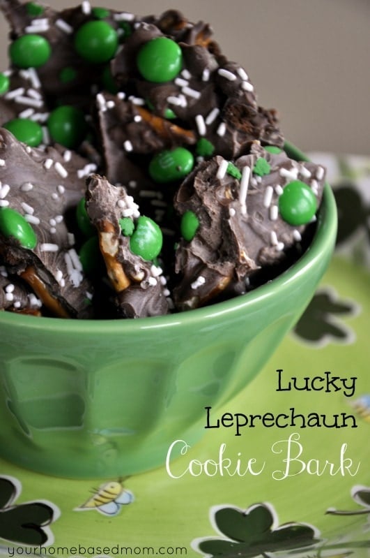 leprechaun cookie bark