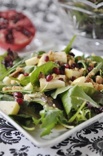 Hazelnut, Pomegrante and Apple Salad