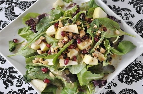 Hazelnut, Pomegrante and Apple Salad