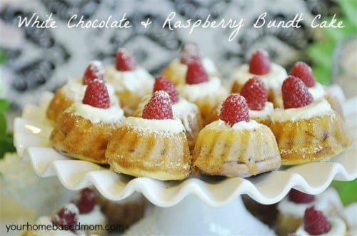 White Chocolate and Raspberry Bundt Cake
