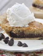 Chocolate Chip Pie www.yourhomebasedmom.com