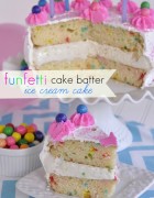 funfetti cake batter ice cream cake