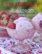 fresh strawberry ice cream