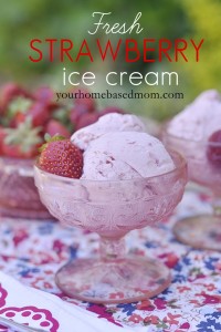 fresh strawberry ice cream