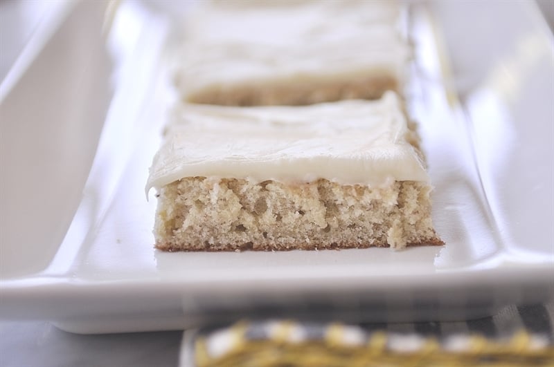 Banana Bars with Cream Cheese Frosting