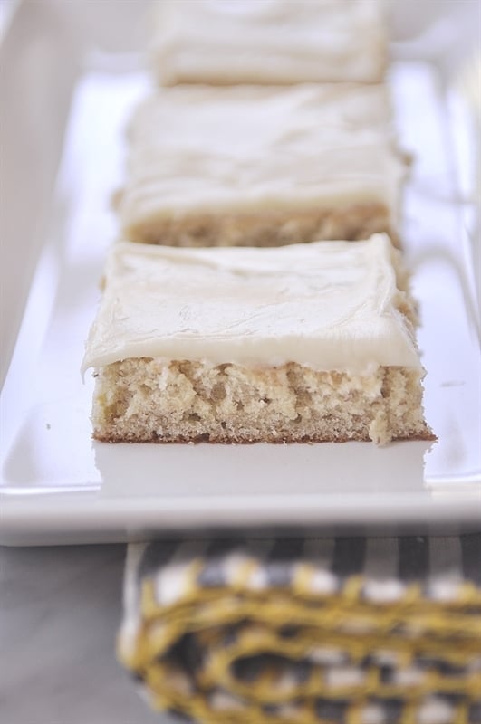 Banana Bars with Cream Cheese Frosting