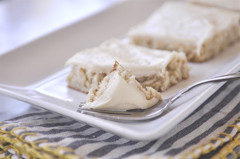 Banana Bars with Cream Cheese Frosting