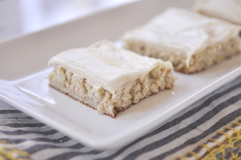 Banana Bars with Cream Cheese Frosting