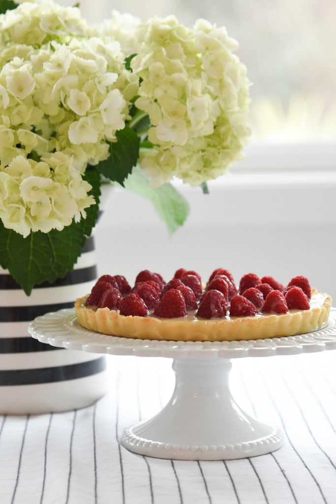 raspberry white chocolate tart