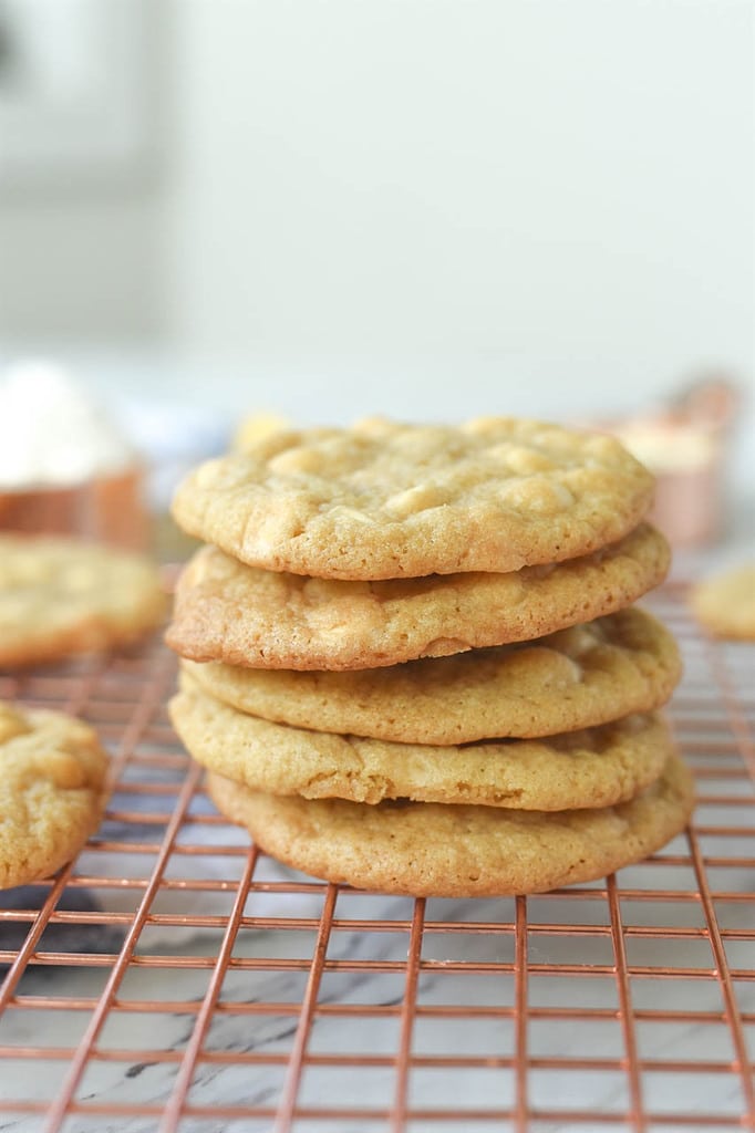 stack of lemon white chocolate chip cookies