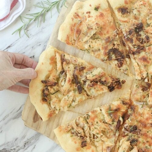 Rosemary Chicken Pizza Recipe from Your Homebased Mom