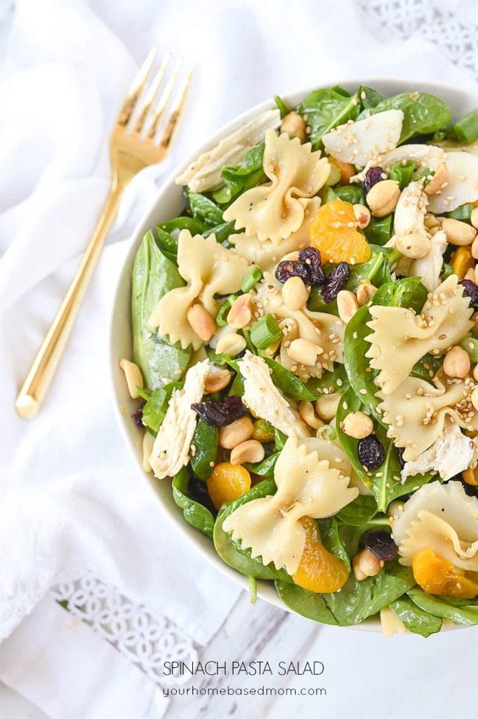 Spinach Pasta Salad - Recipes from Your Homebased Mom
