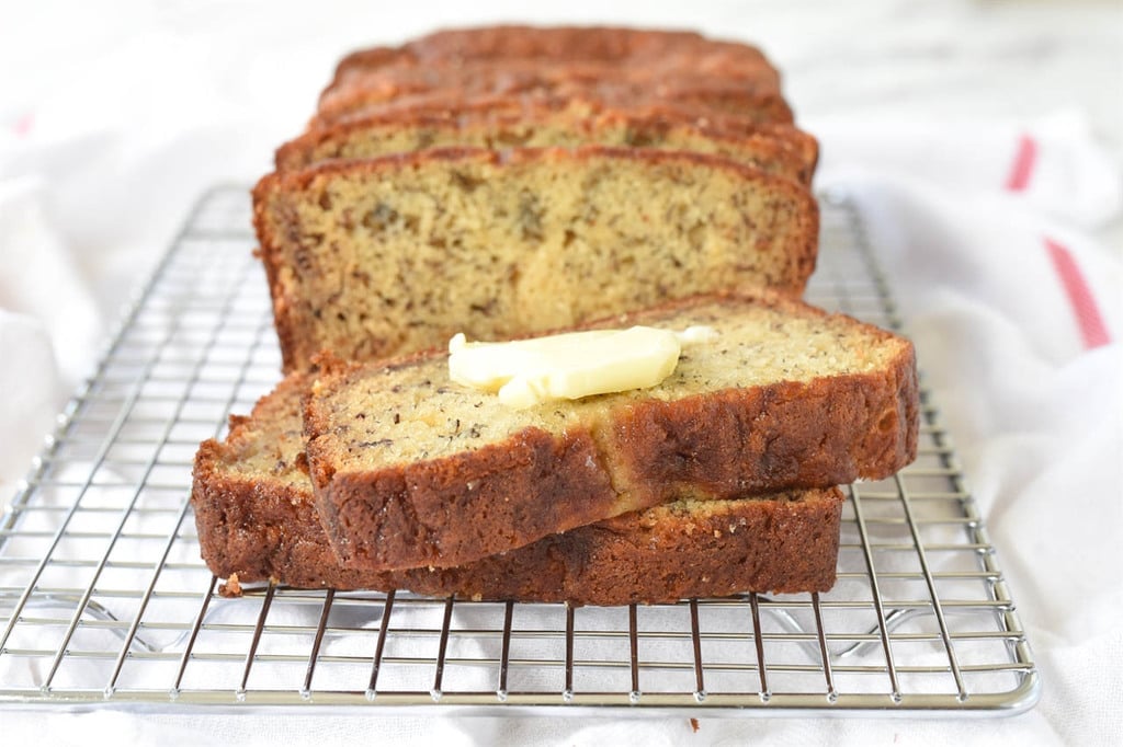 banana bread with butter