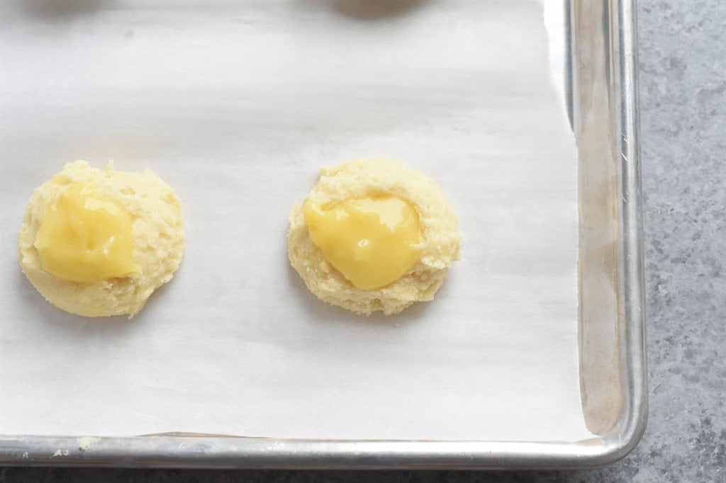 Key Lime Cookie dough on baking sheet