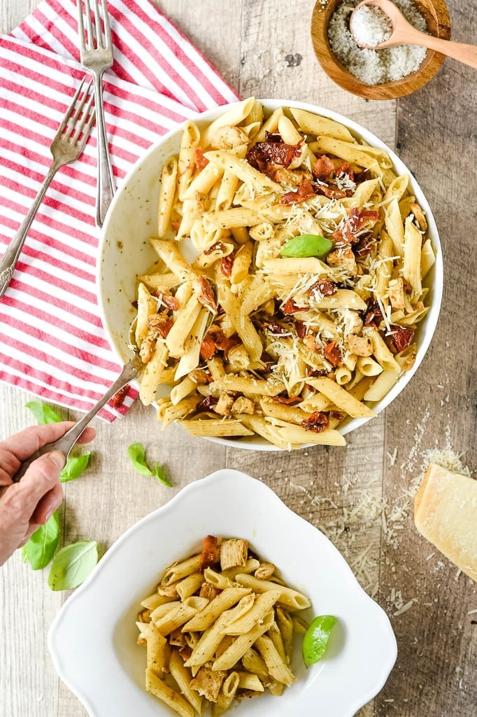 Pasta with sun dried tomatoes