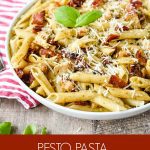 Pesto Pasta with sundried tomatoes c