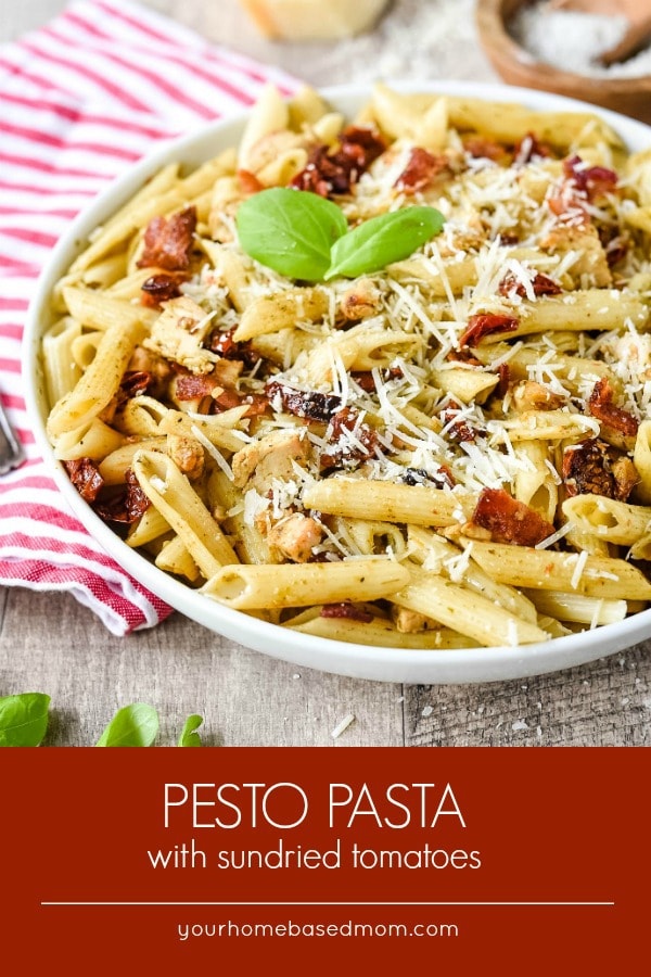 Pesto Pasta with sundried tomatoes c
