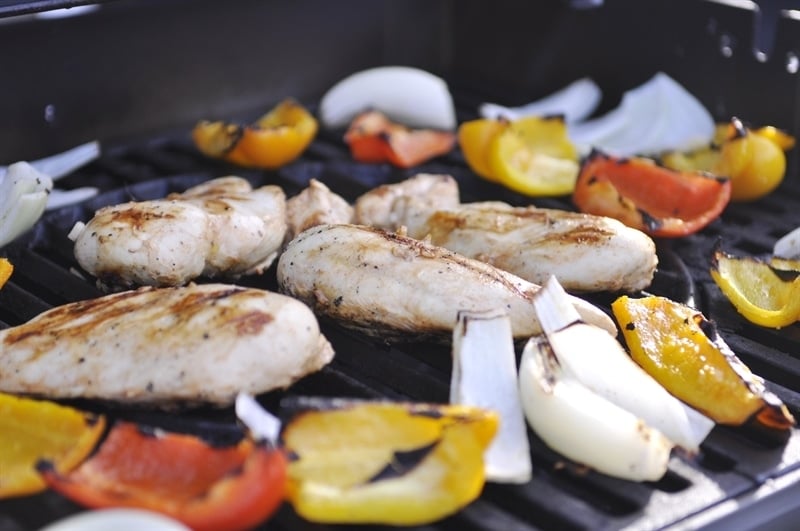 Chicken Fajitas on the grill