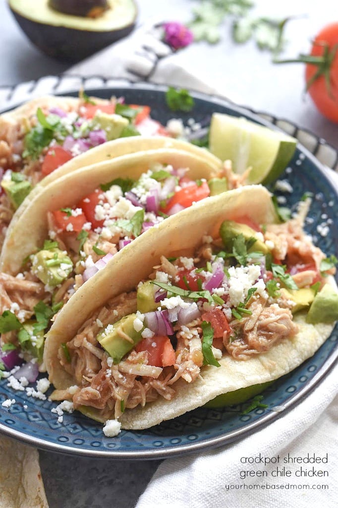 Crockpot Green Chile Chicken - My Texas Kitchen