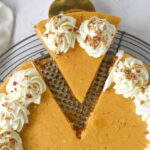 slice of pumpkin cheesecake