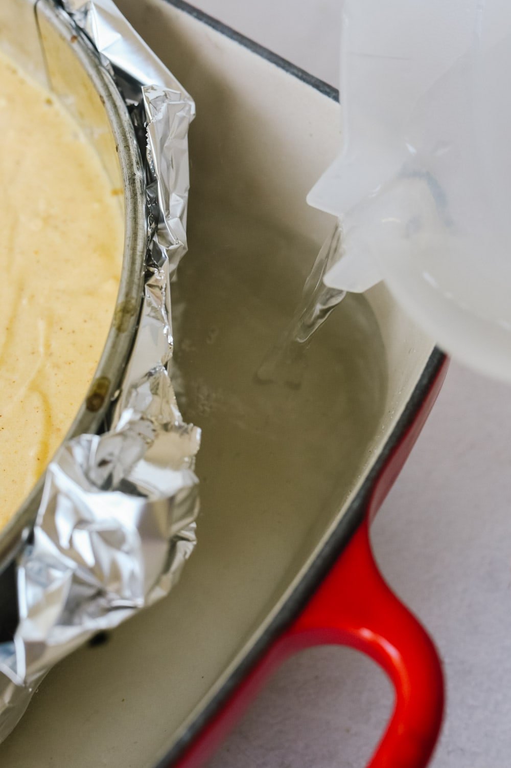 cheesecake in a water bath