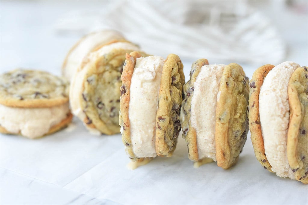 Cinnamon Ice Cream Cookie Sandwich