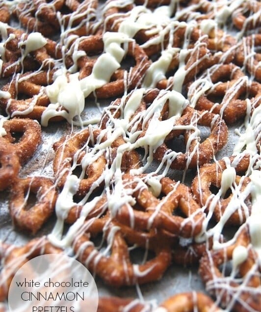 White Chocolate Cinnamon Pretzels