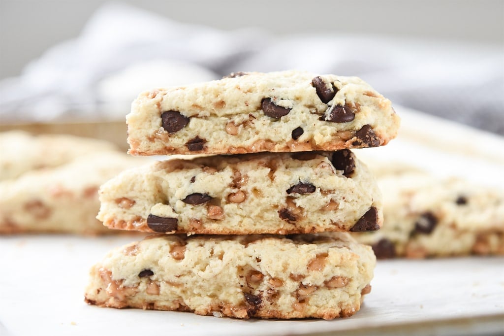 CHocolate Chip and Toffee Cream Scones