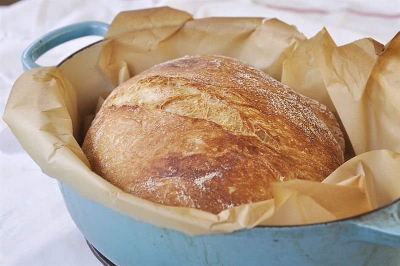 Artisan Bread wrapped in parchment paper