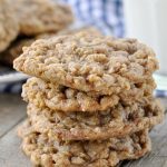 Oatmeal Toffee Crisp Cookies