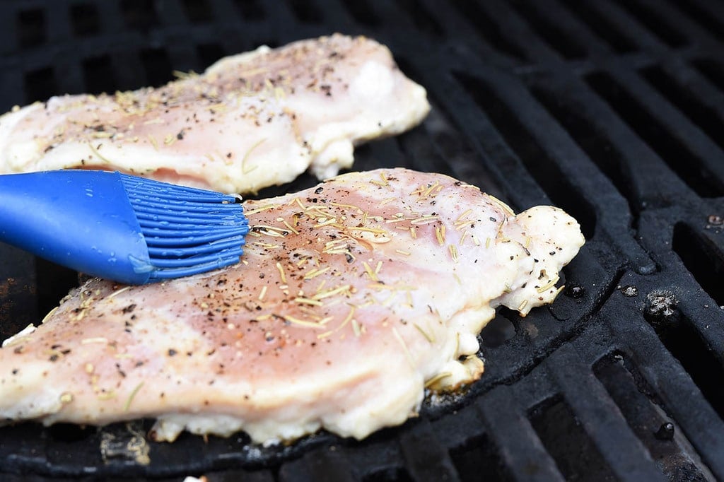 chicken on the grill