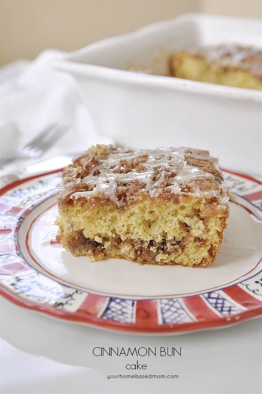 Cinnamon Coffee Cake - easy to make with a boxed cake, but so delicious no one will know!
