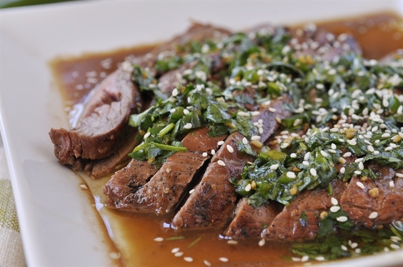 Marinated Flank Steak with Chimichurri Sauce