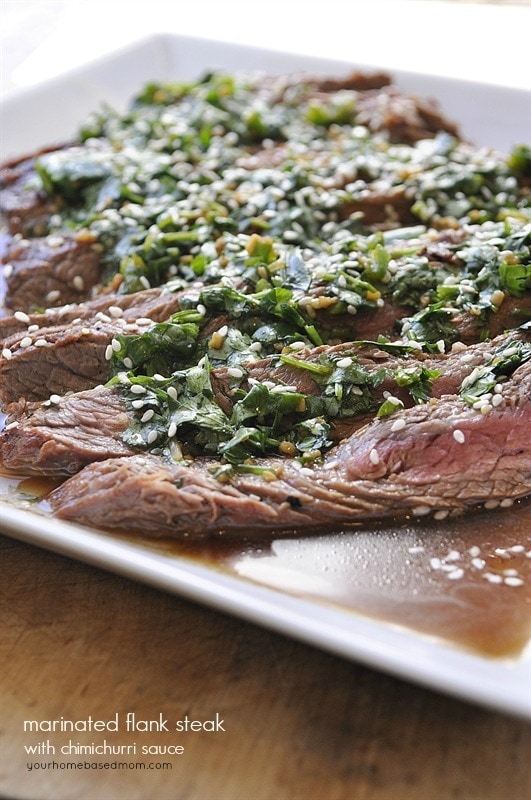 Marinated Flank Steak with Chimichurri Sauce