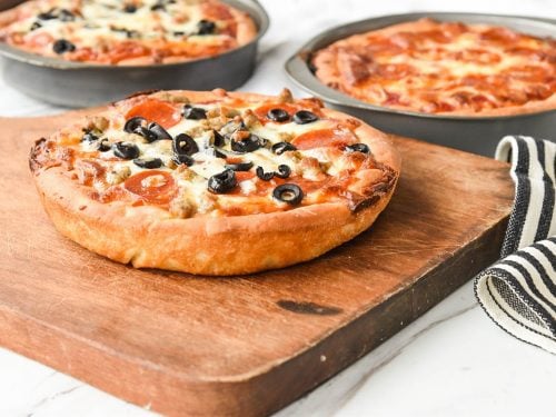 Copycat Pizza Hut Personal Pan Pizza - The Cozy Cook