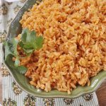 overhead shot of mexican rice