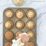 zucchini cupcakes with caramel frosting