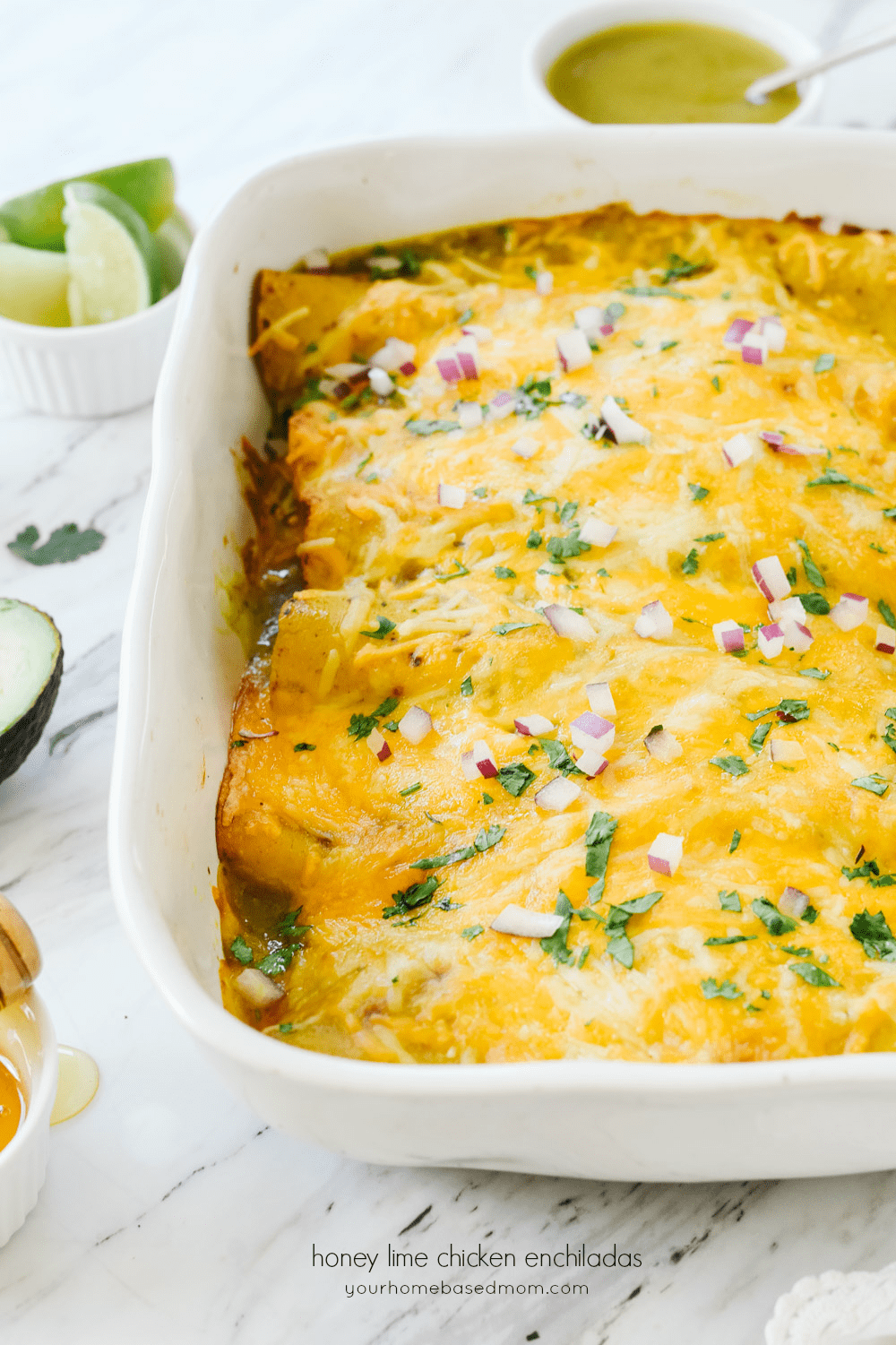 honey lime chicken enchiladas