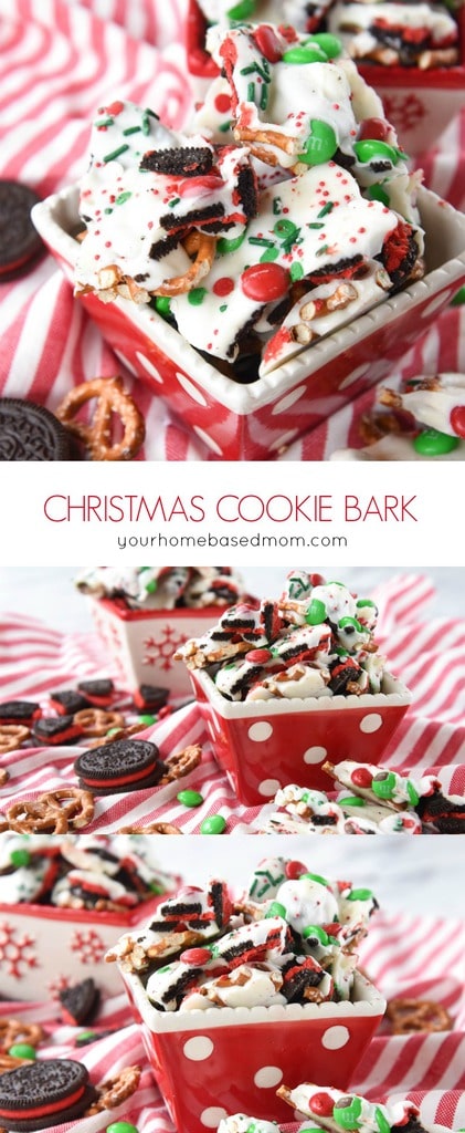 This festive Christmas Cookie Bark makes the perfect food gift this holiday season. Not only will Rudolph and Santa love it but so will your neighbors.