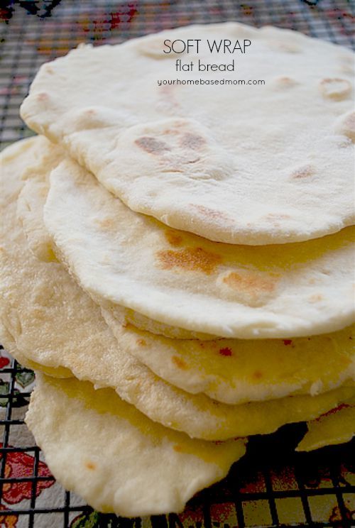 stack of flatbread on a cooling rack