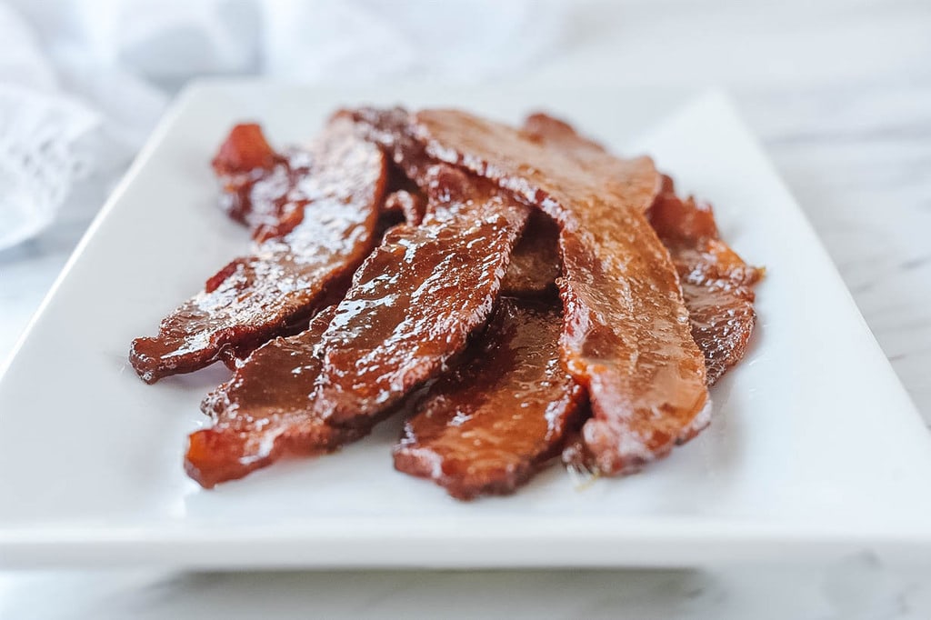 plate of Brown Sugar Bacon