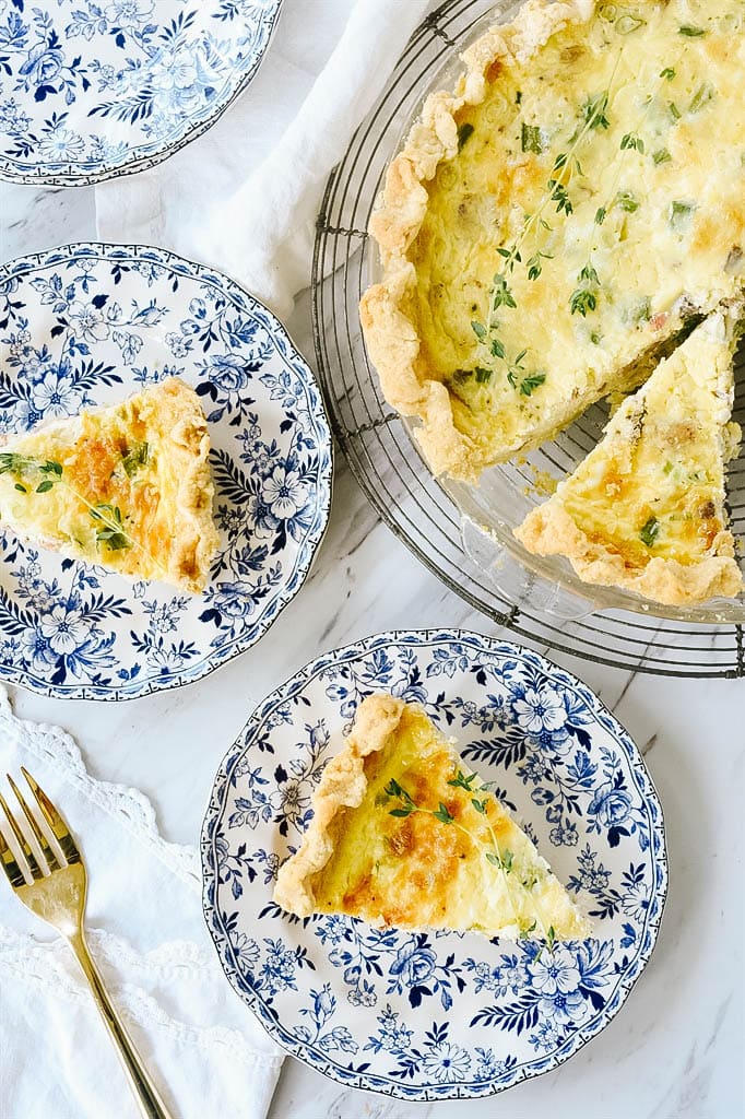 Slice of quiche lorraine