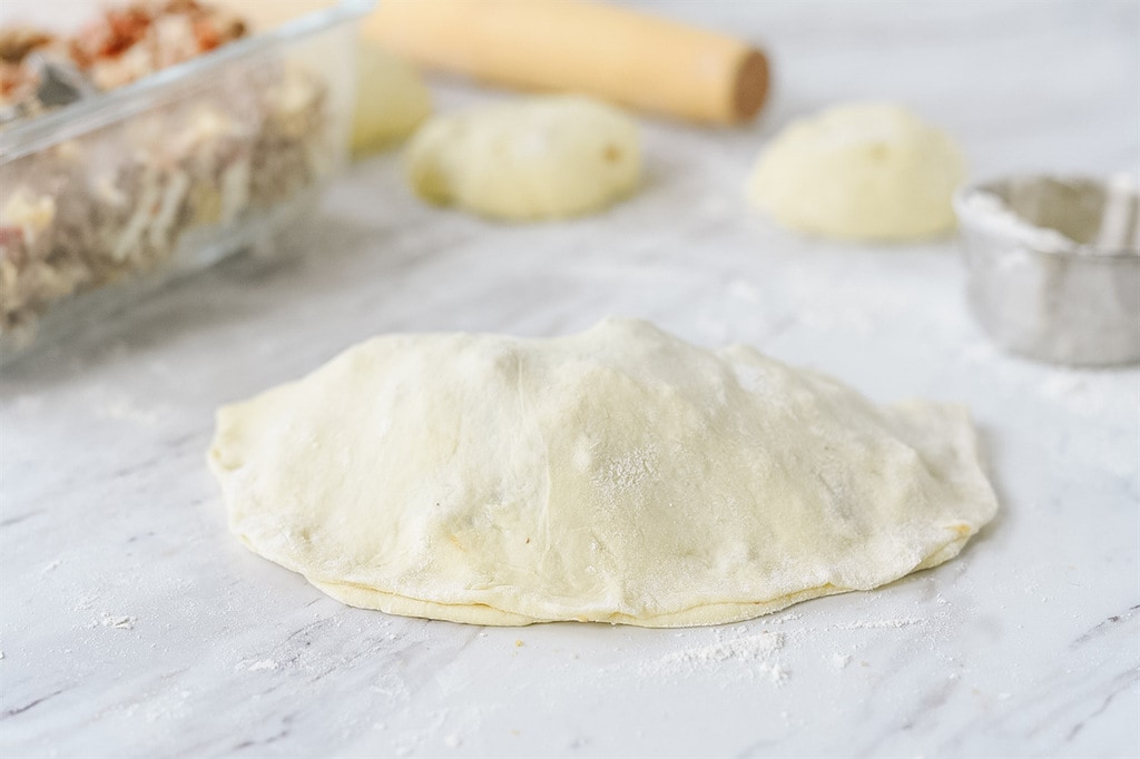 cowboy calzone before baking