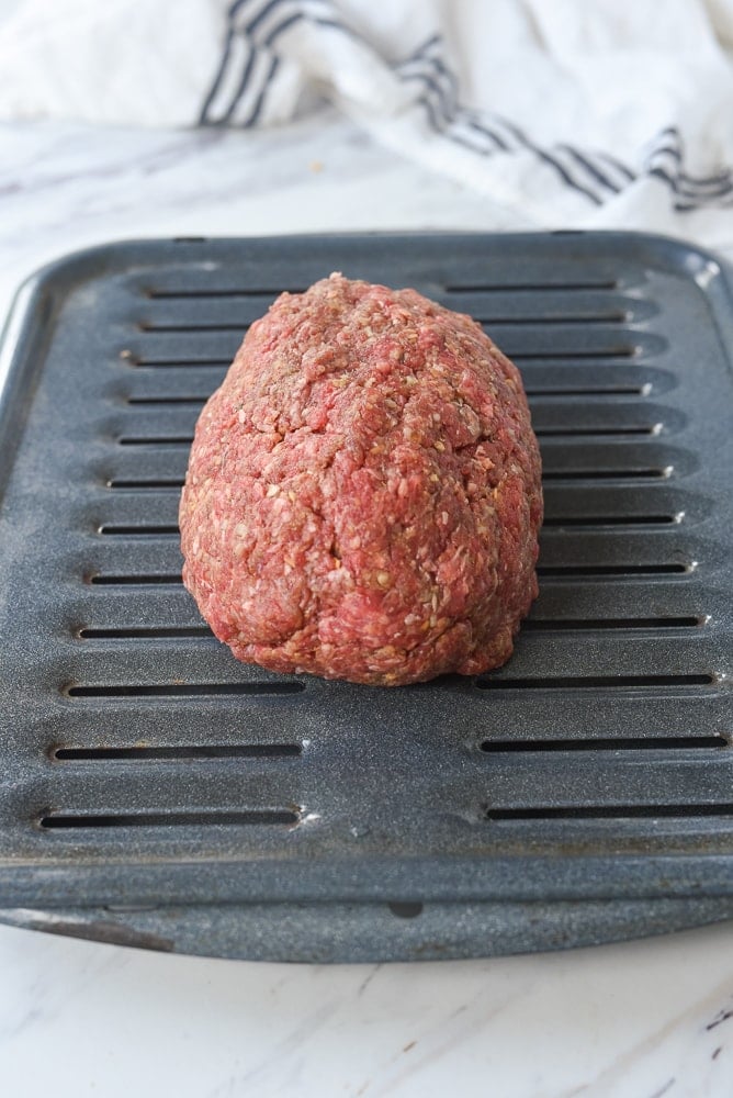 meatloaf on broiler plate