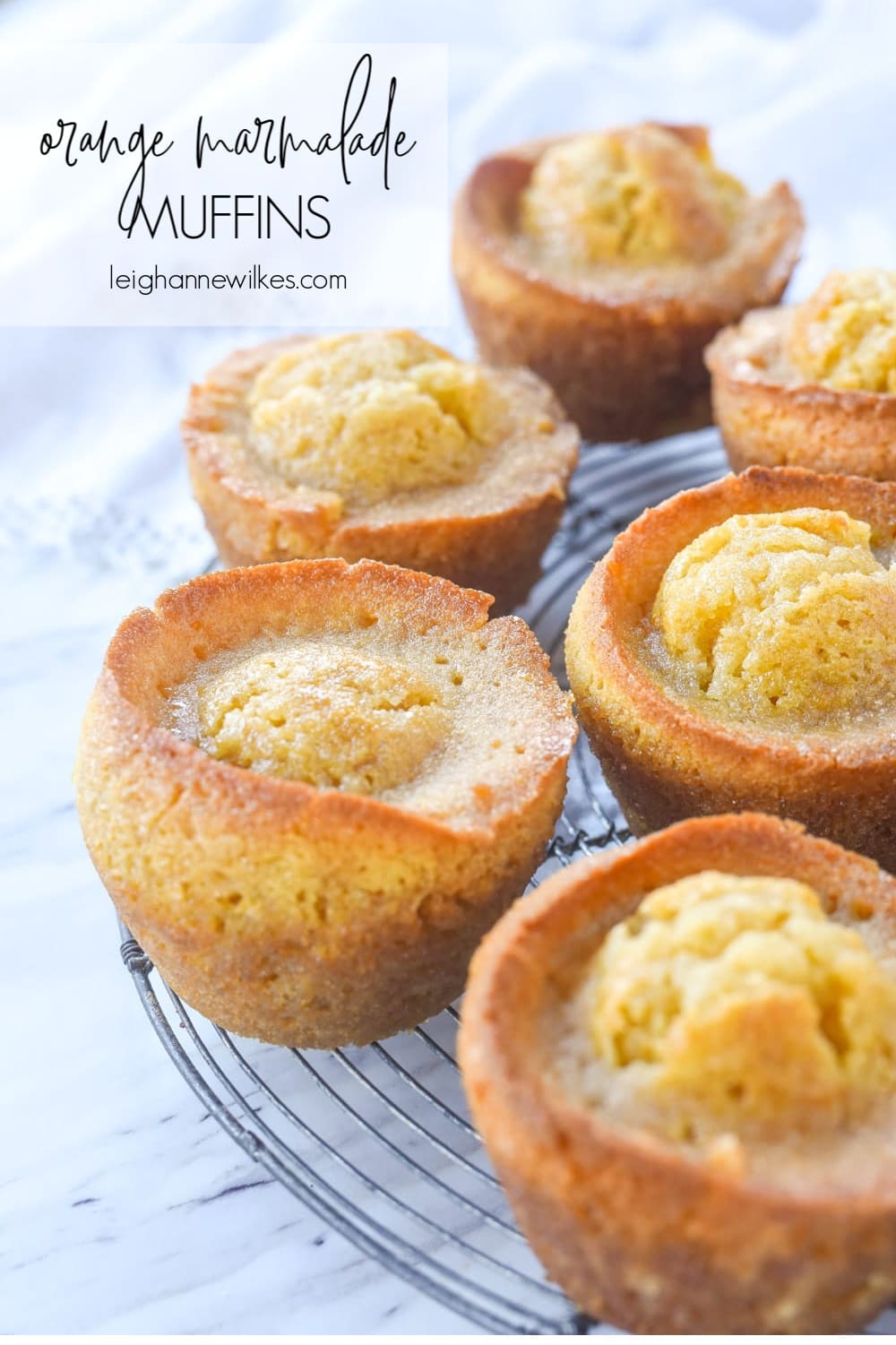 marmalade muffins on a cooling rack