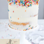 yellow layer cake with sprinkles