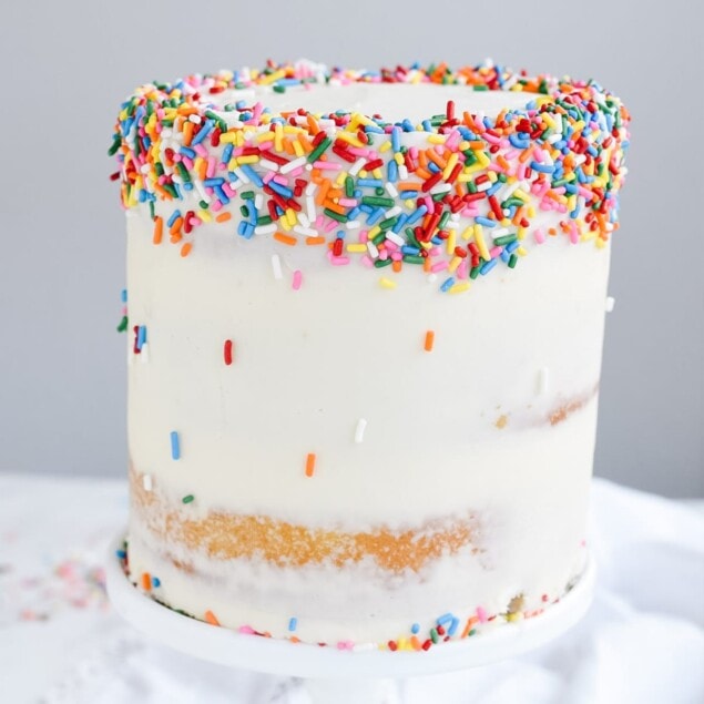 Birthday Cake yellow layer cake square 635x635