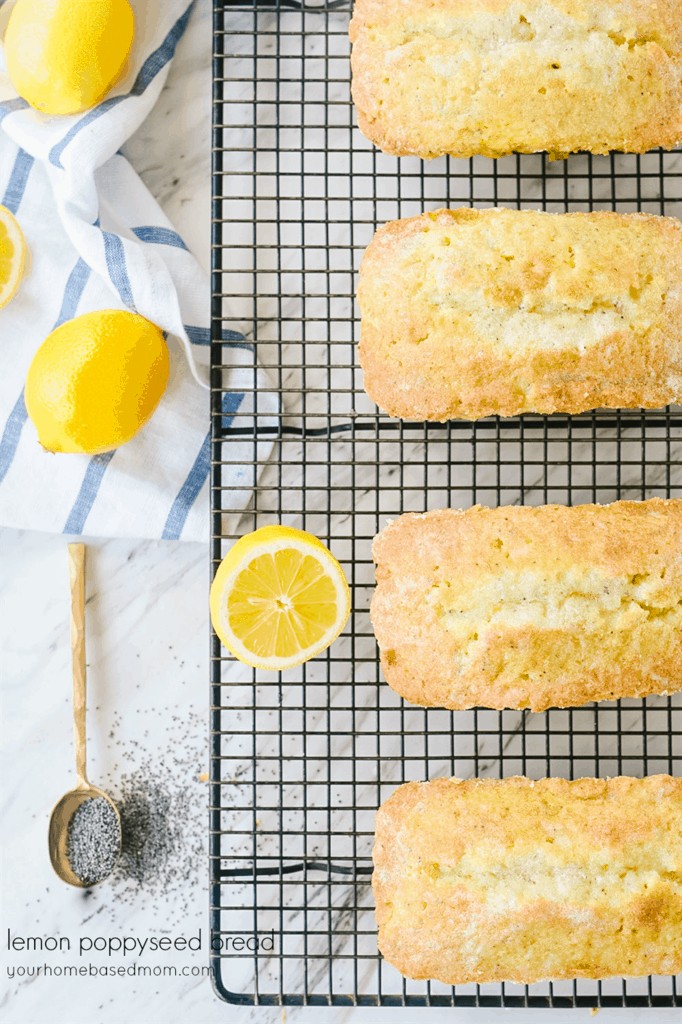 Four loaves of lemon poppy seed bread