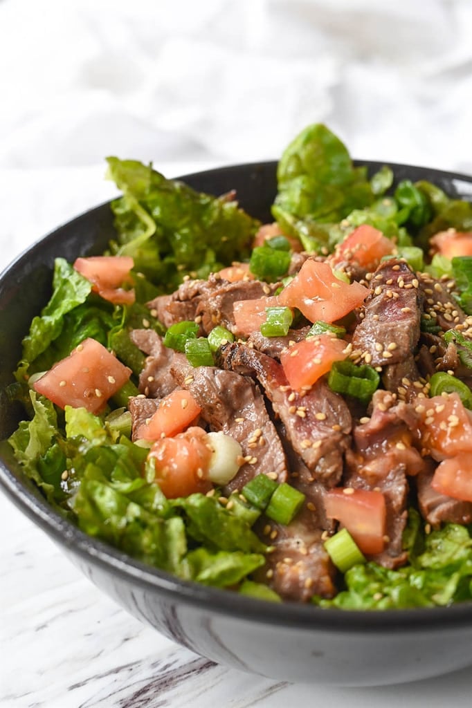 Ginger Skirt Steak Salad Recipe from Your Homebased Mom