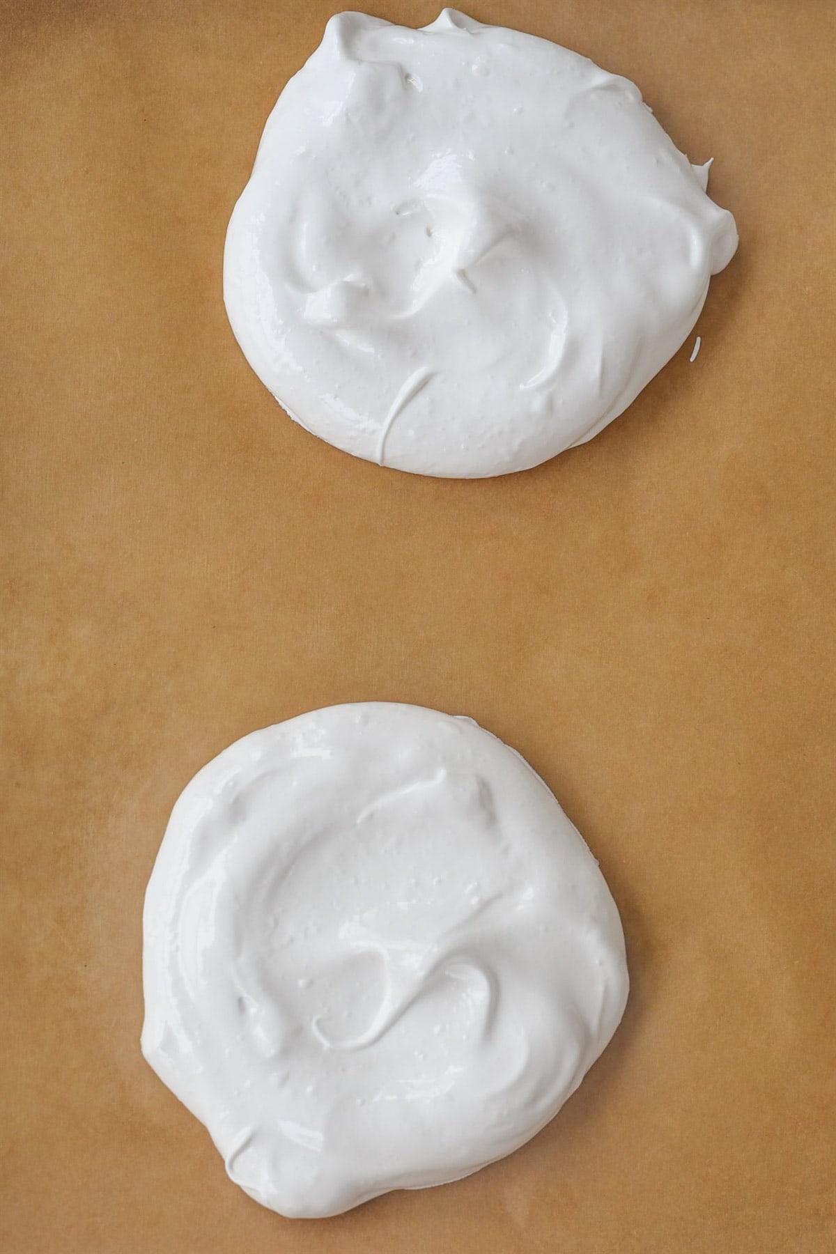 pavlova on a baking sheet